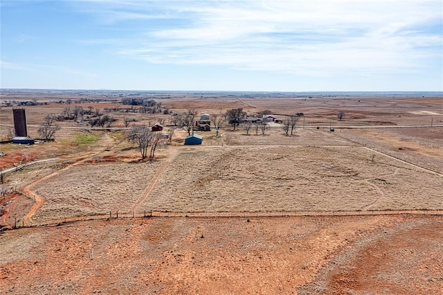 bird's eye view with a rural view