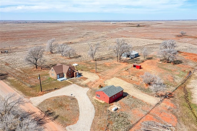 aerial view with a rural view and a desert view