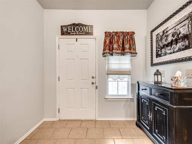 view of tiled entryway