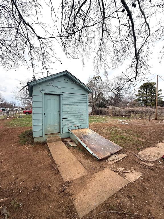 view of shed