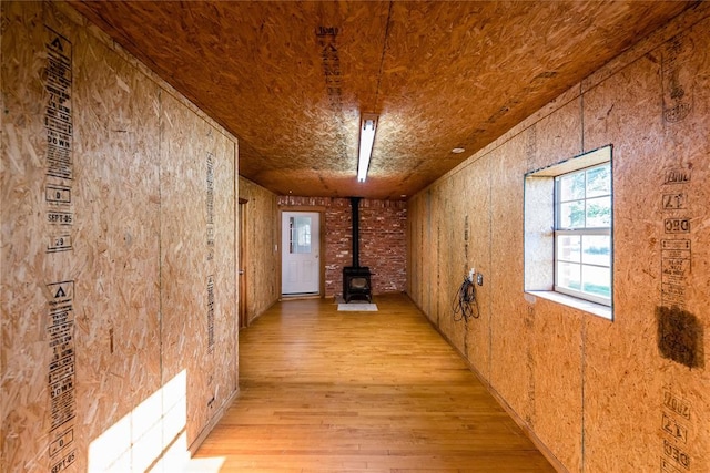 hall featuring light wood-type flooring