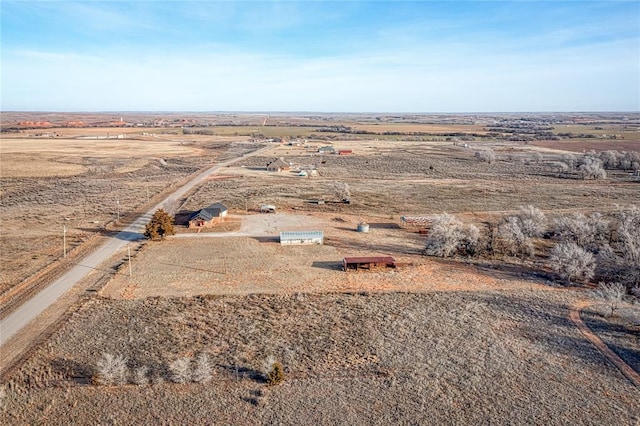 aerial view with a rural view