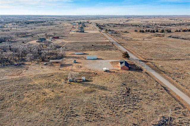 bird's eye view featuring a rural view