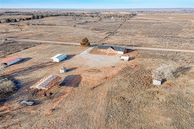 aerial view featuring a rural view