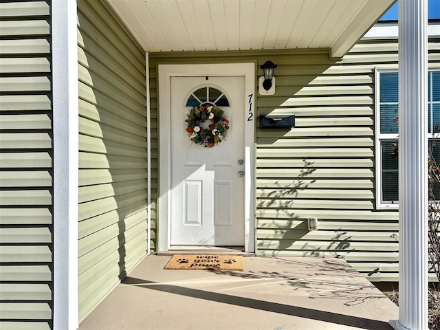 view of doorway to property