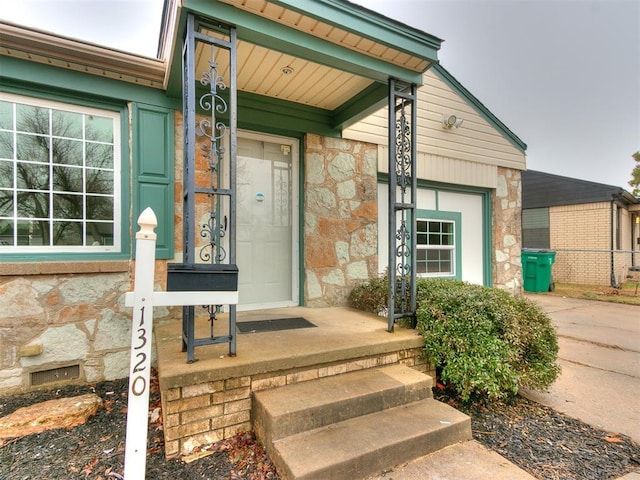 view of doorway to property