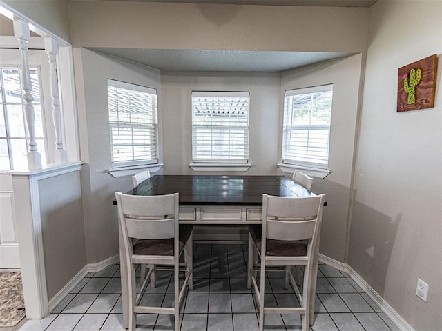 view of tiled dining room