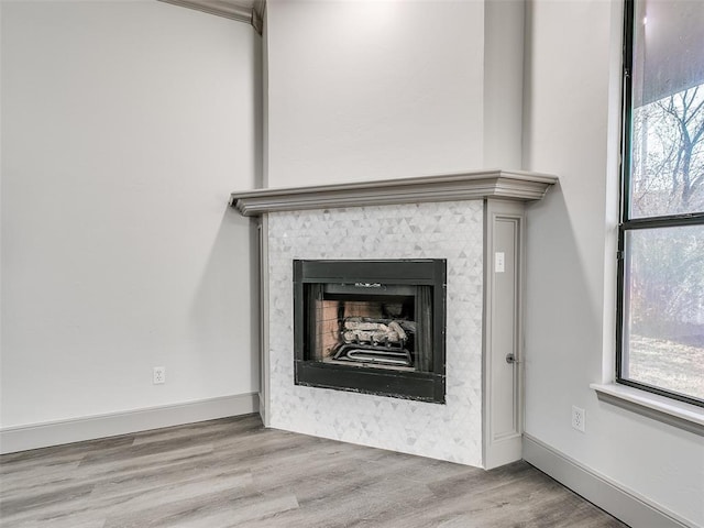 interior details featuring hardwood / wood-style flooring