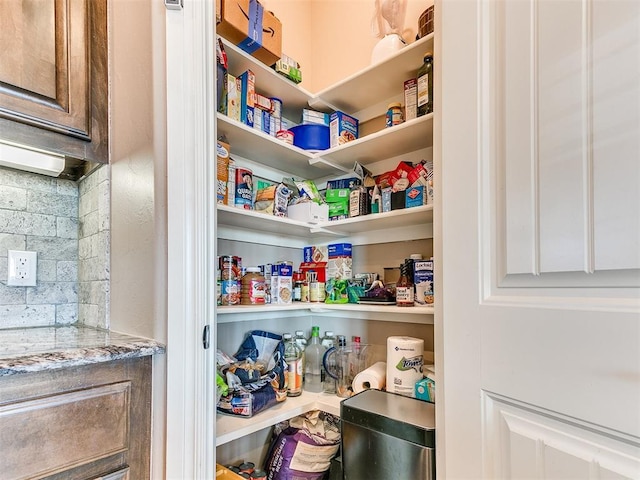 view of pantry