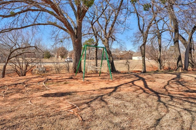 view of yard featuring a playground