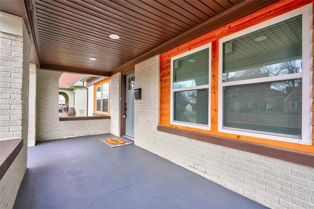 view of patio featuring covered porch