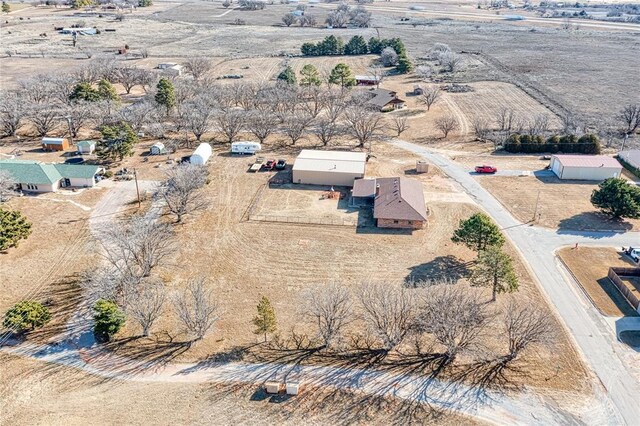 drone / aerial view with a rural view