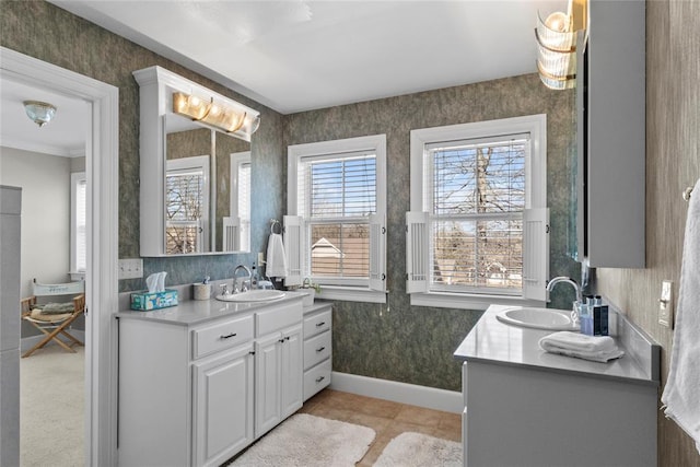 bathroom with vanity