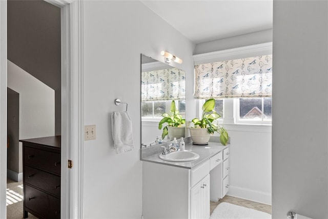 bathroom with vanity