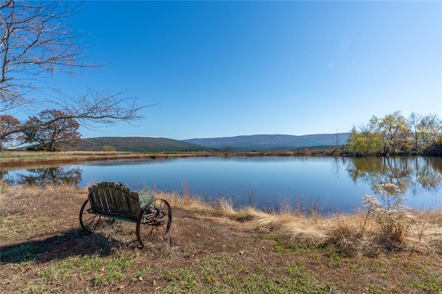 property view of water with a mountain view