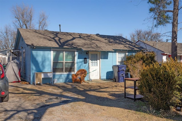 view of single story home