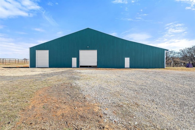 view of outdoor structure featuring a garage