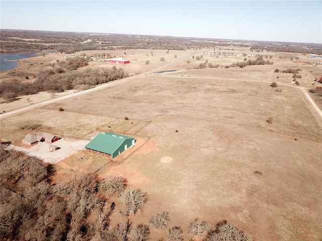 bird's eye view with a rural view