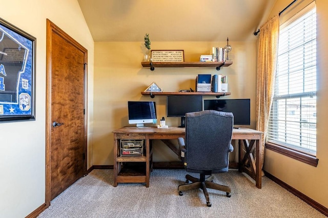 office with carpet floors