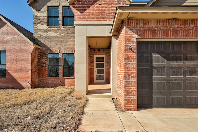 entrance to property with a garage