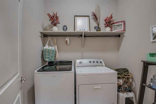 laundry area featuring washer and dryer