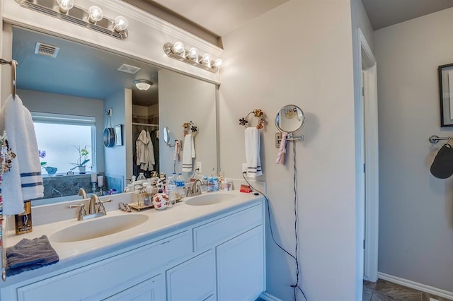 bathroom with vanity