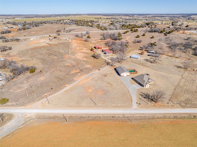 drone / aerial view featuring a rural view