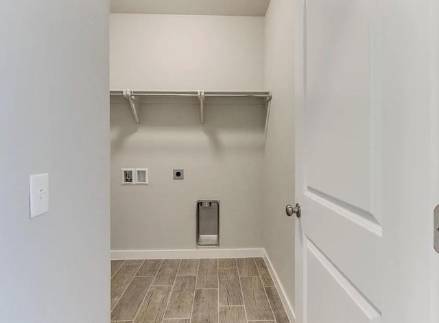 laundry area featuring electric dryer hookup and hookup for a washing machine