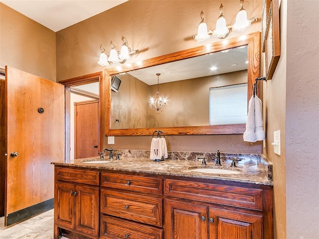 bathroom with vanity