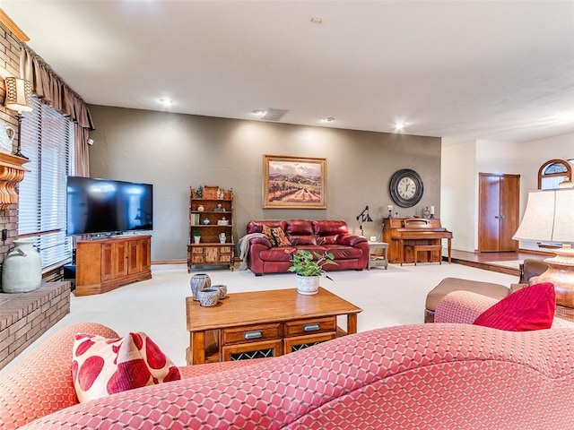 view of carpeted living room