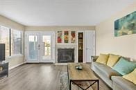 living room featuring hardwood / wood-style floors