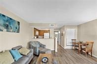 living room featuring hardwood / wood-style flooring