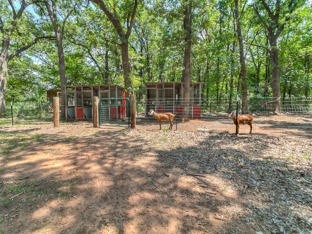 exterior space with an outdoor structure