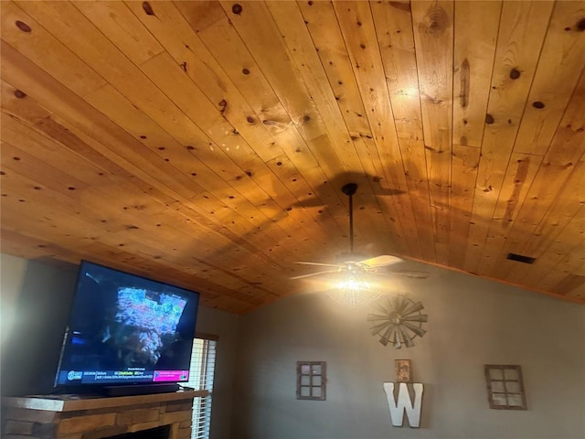 728 S Carol St, Carnegie, OK 73015 - detailed view of wooden ceiling and a ceiling fan