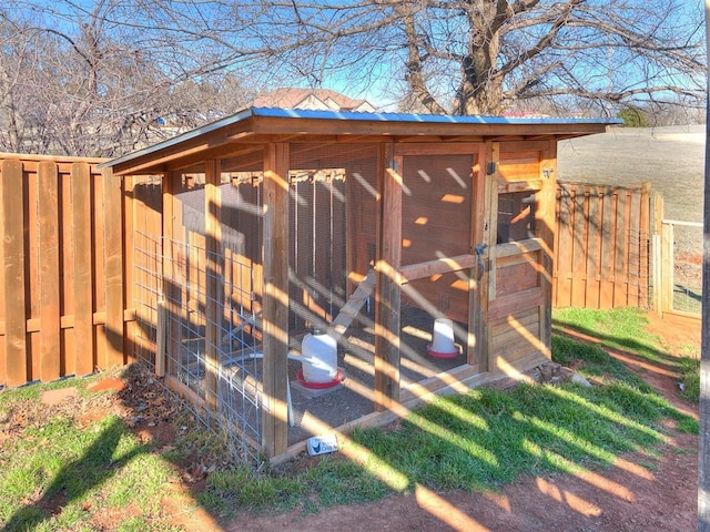exterior space featuring fence
