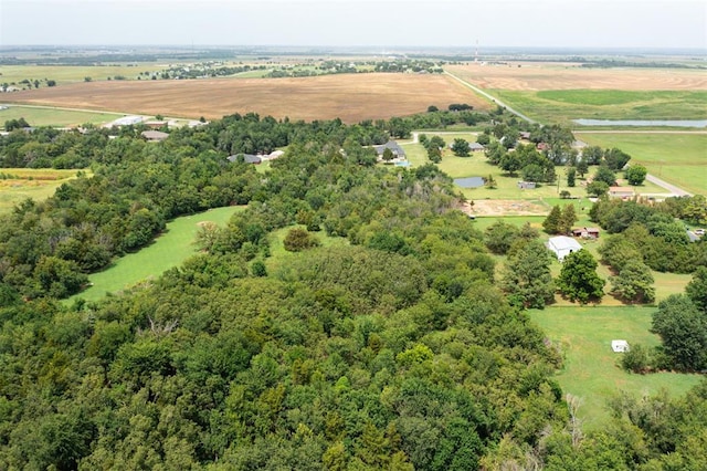 bird's eye view with a rural view