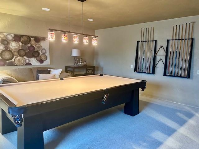 game room featuring billiards