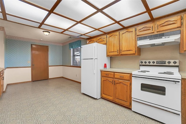 kitchen featuring white appliances