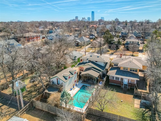 birds eye view of property featuring a residential view