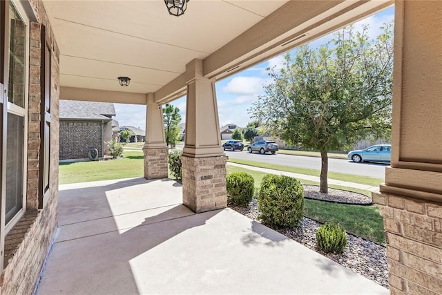 view of patio with covered porch