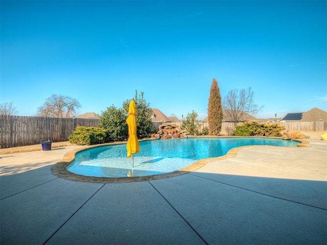 view of pool featuring a patio area