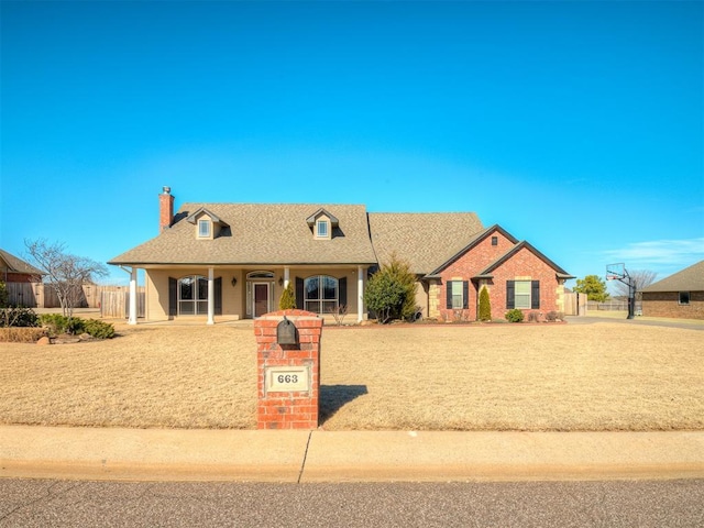 view of front of property featuring a porch