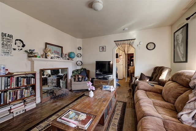 1801 E Madison St, Oklahoma City, OK 73111 - living room featuring wood-type flooring