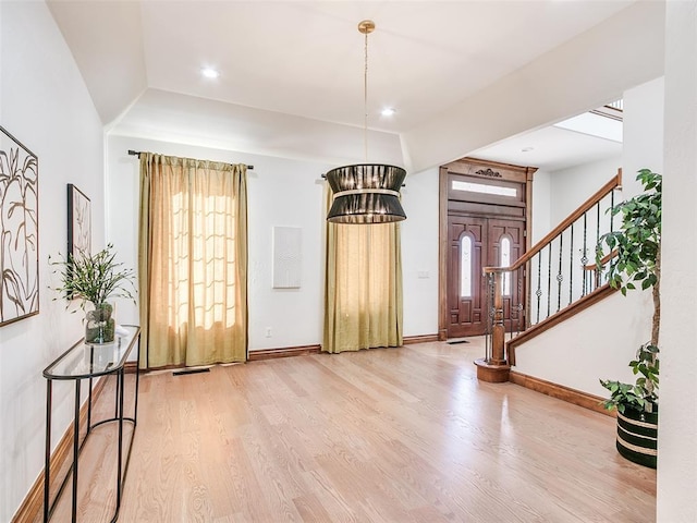 entryway featuring light hardwood / wood-style flooring