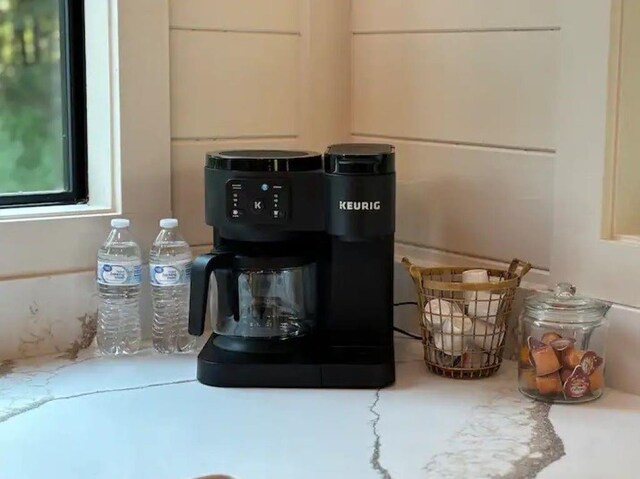 room details with light stone countertops