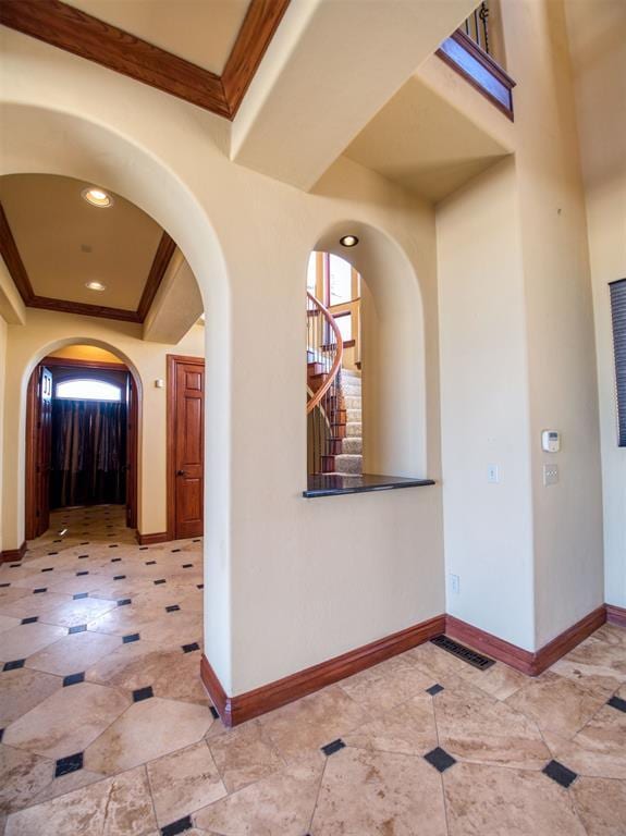 7 Country Club Rd, Shawnee, OK 74801 - hall with crown molding