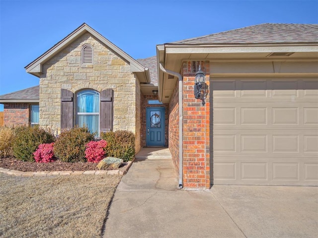 ranch-style home with a garage