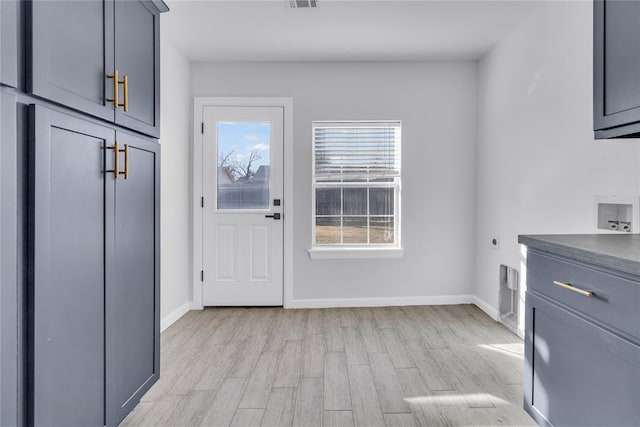 doorway featuring light hardwood / wood-style flooring