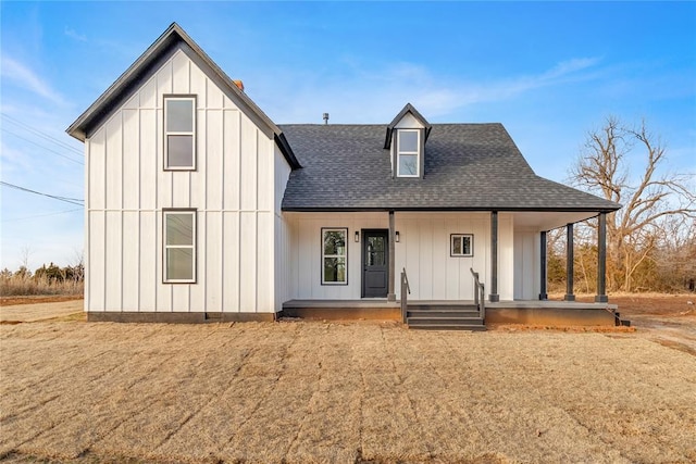 view of front of home featuring covered porch