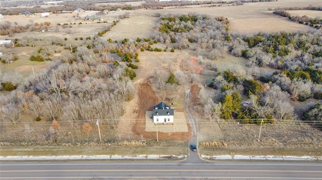 drone / aerial view featuring a rural view